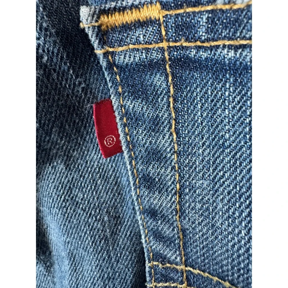 Levi's 501 Button Fly Jeans Mens Blue Denim Straight Leg Size‎ 38x34 Vintage Y2K
